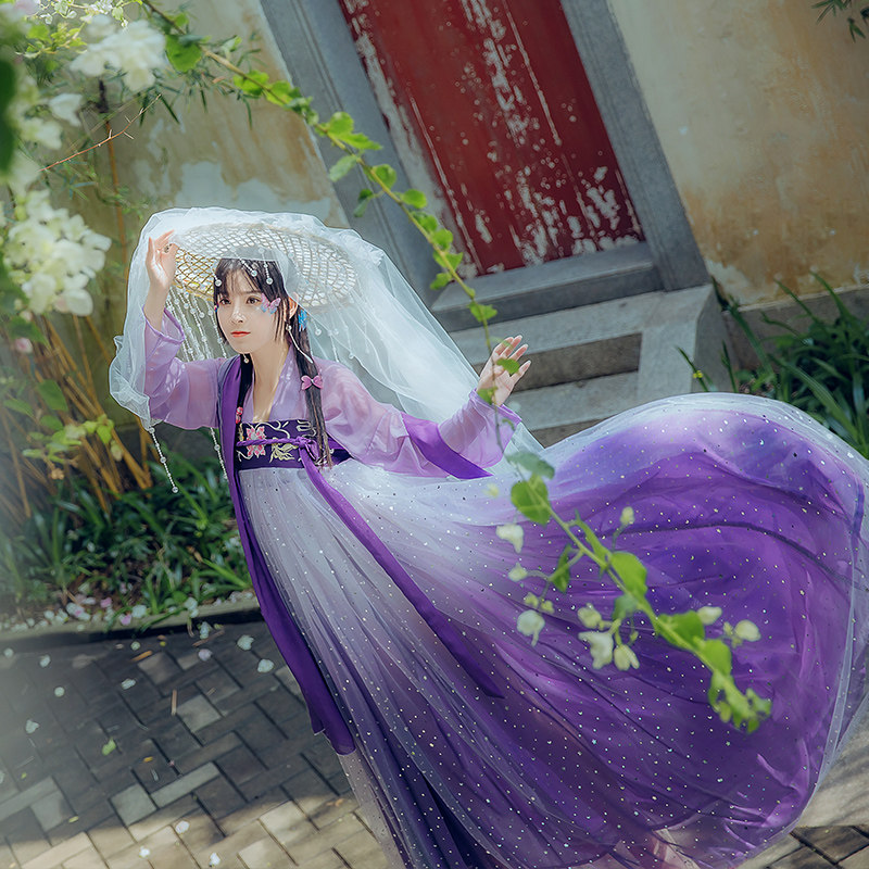 辰莲鱼梦女中国风仙气飘逸古风汉服 千韵岗民族服装/舞台装