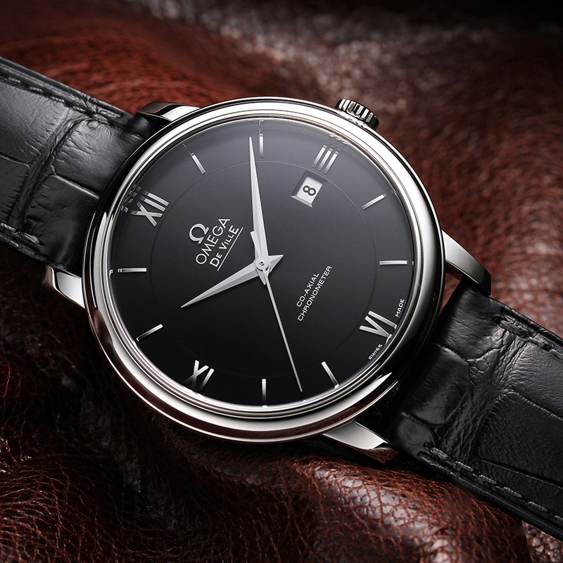 瑞士欧米茄碟飞系列大三针黑盘男表 方耀天成海外瑞士腕表