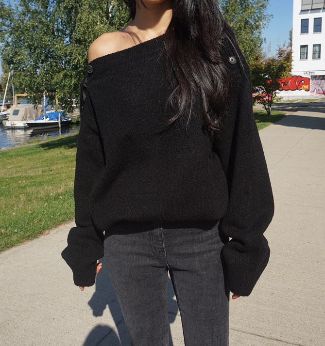 秋冬2020新款韩版宽松外穿风针织衫 黛娜怡毛针织衫