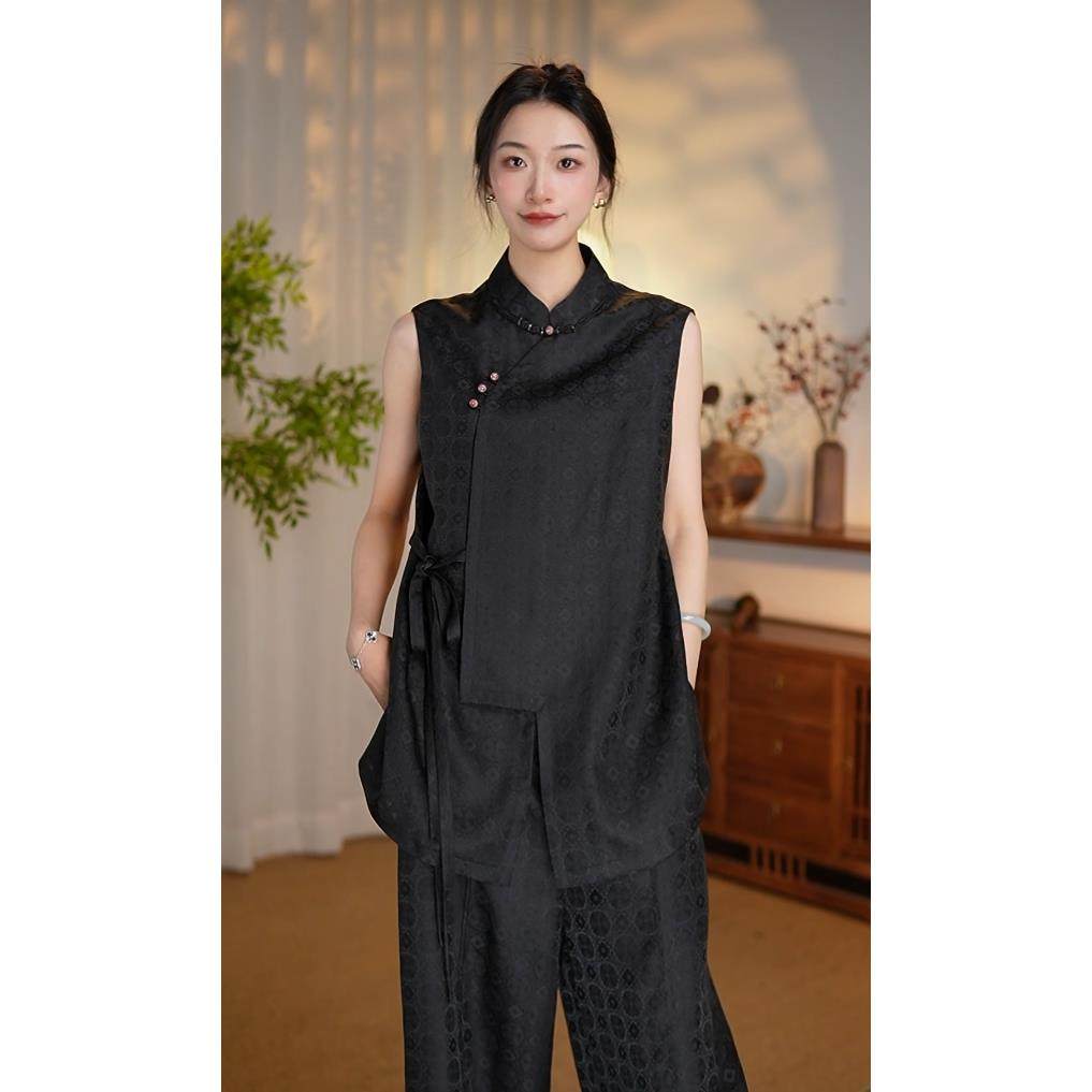 【云依】聽扇.非遗桑蚕丝香云纱新中式国风休闲百搭半夏季女裤,淘宝优惠券,粉丝福利购,淘宝优惠卷