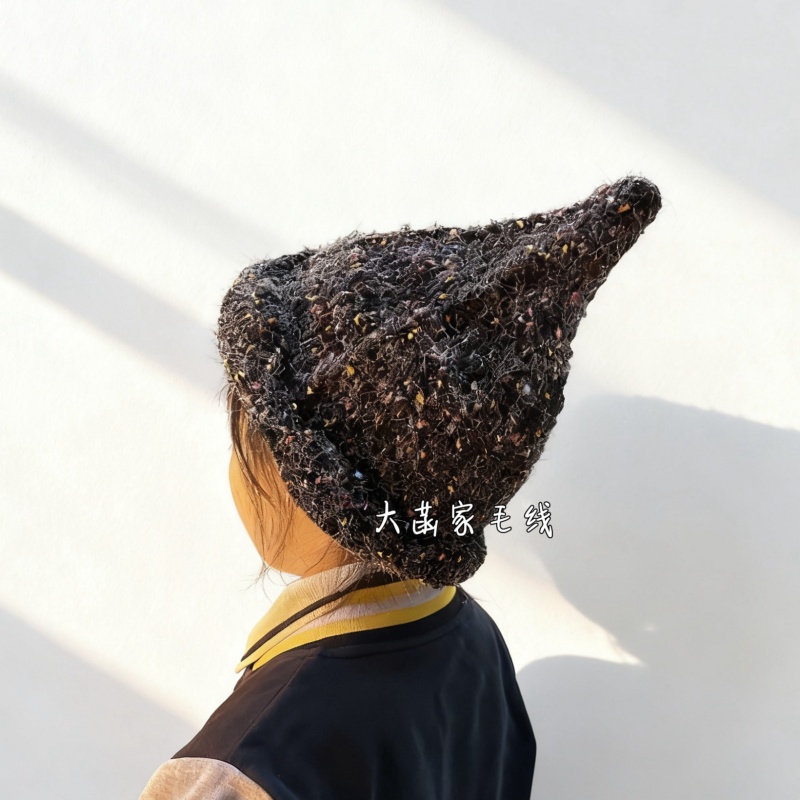 钩针编织帽子 红书同款精灵帽尖尖奶嘴帽毛线DIY自制儿童成人礼物 - 图2