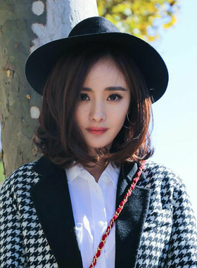 黑色英伦风宽檐爵士帽明星同款