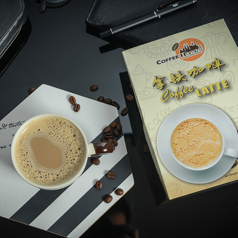 【拿铁+卡布奇诺】咖啡城马来西亚原装进口白咖啡装速溶咖啡粉2盒-图0