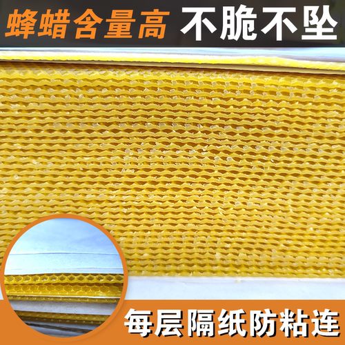 中蜂巢础深房巢础巢蜂巢基蜂脾优质天然蜂蜡巢脾蜂箱养蜂工具 - 图1
