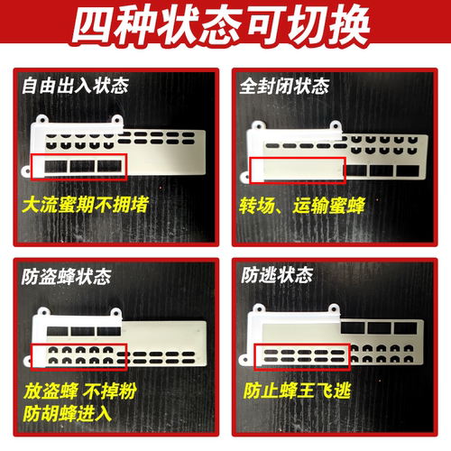 蜜蜂防逃片中蜂防逃王片蜂箱巢门防逃片防盗防逃框多功能防逃器 - 图0