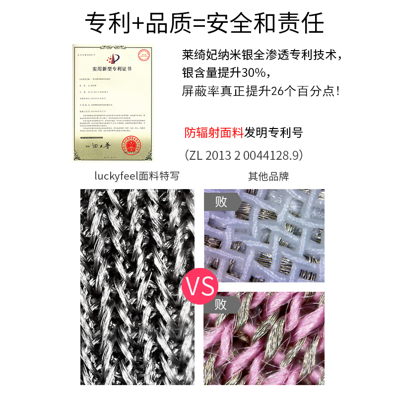 莱绮妃旗舰店防辐射服孕妇装正品内穿吊带隐形衣服女肚兜上班族连衣裙电脑手机3