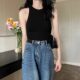 Plus size fat MM fashionable halterneck ice silk camisole ສໍາລັບແມ່ຍິງ