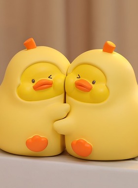 永不分离鸭可爱女生桌面摆件
