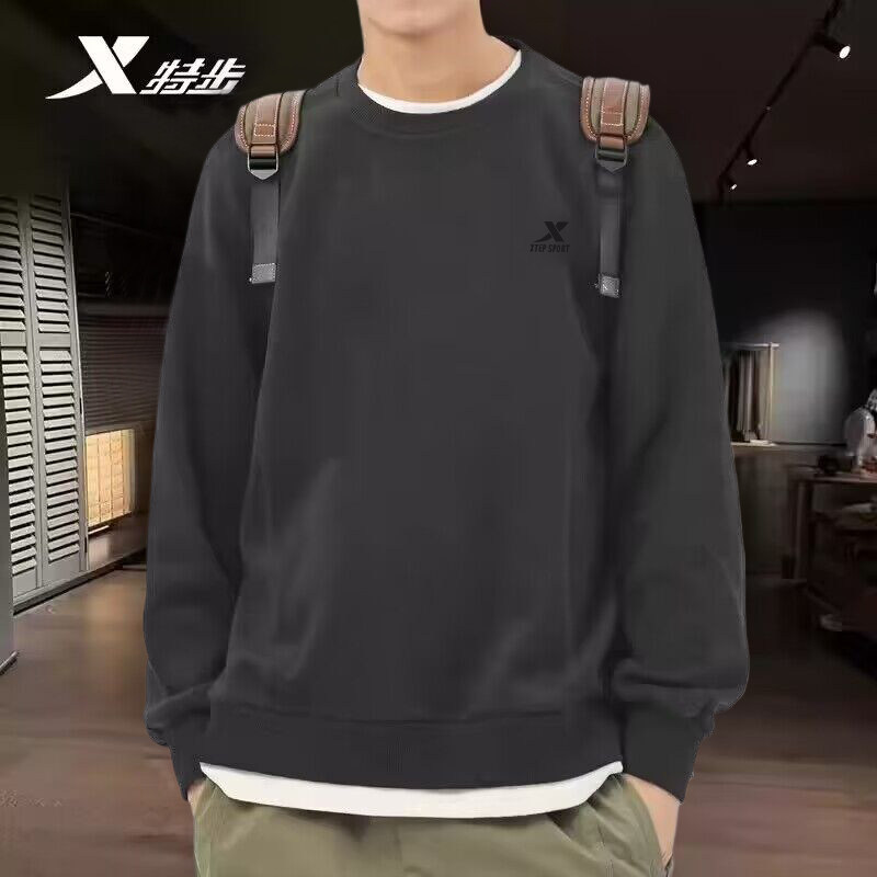 特步加绒冬季2022新款长袖运动卫衣 特步瑞华泽运动卫衣/套头衫