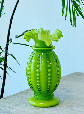 海曼尼简约透明玻璃花瓶手工水培家居客厅插花摆件装饰艺品0912