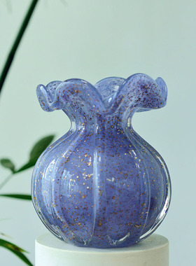 海曼尼简约透明玻璃花瓶手工水培家居客厅插花摆件装饰艺品0723