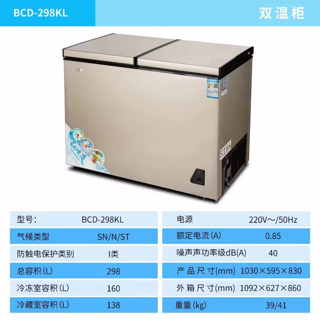 冰熊小冰柜家用全冷冻小型迷你单门保鲜两用冷冻冷藏双温冷柜节能 - 图0