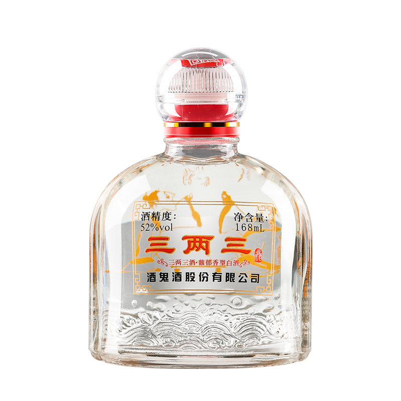 【粮食酒】酒鬼酒52度三两三酒168ml*6瓶装小瓶湖南馥郁香白酒