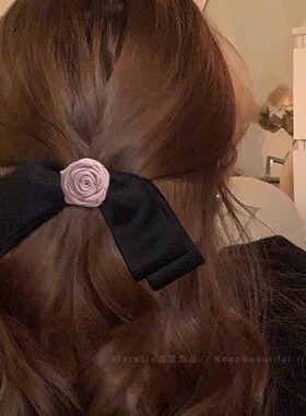 韩版新款玫瑰花朵发夹