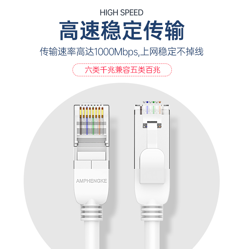 千兆网线家用高速六类电脑宽带网络线室外10m20m30m50m100m米超长 - 图1