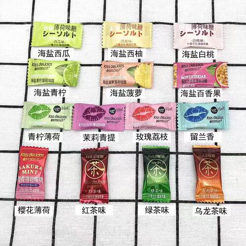 醇然心动海盐百香果青柠菠萝薄荷味糖糖果 小包装称重250g/500g - 图0