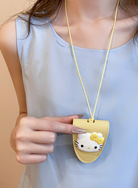 彩色多巴胺小猫眼镜夹项链