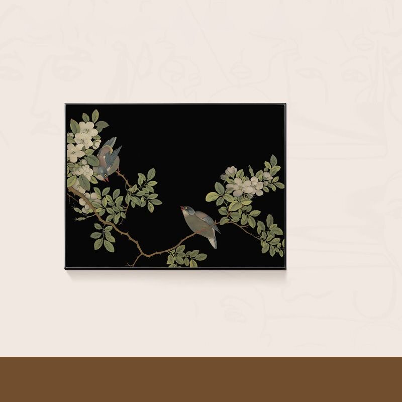 中古风餐厅电表箱装饰画新中式复古电表箱遮挡开关盒挂画饭厅壁画,淘宝优惠券,粉丝福利购,淘宝优惠卷