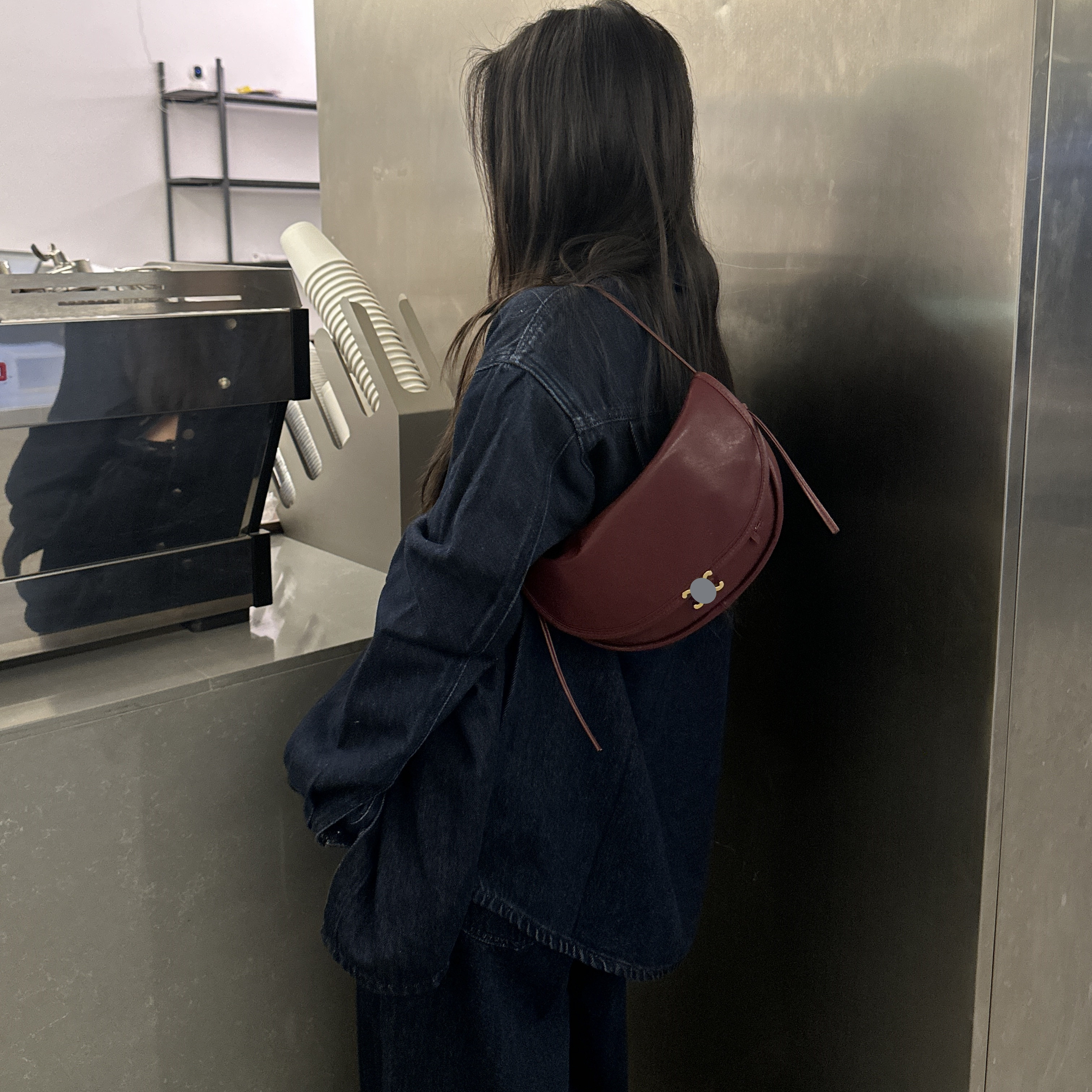 AIBIXIN原创 柔软真皮凯旋门新款半月包女包翻盖单肩斜挎包腋下包,淘宝优惠券,粉丝福利购,淘宝优惠卷