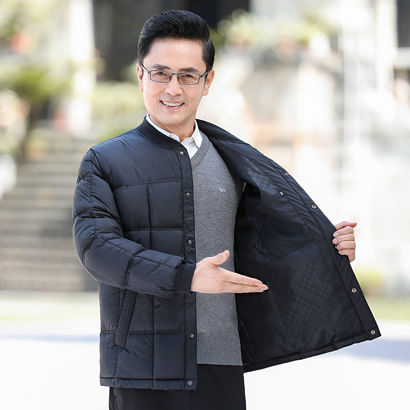 中老年人男冬装羽绒男士宽松内穿 frovton弗罗威顿棉衣