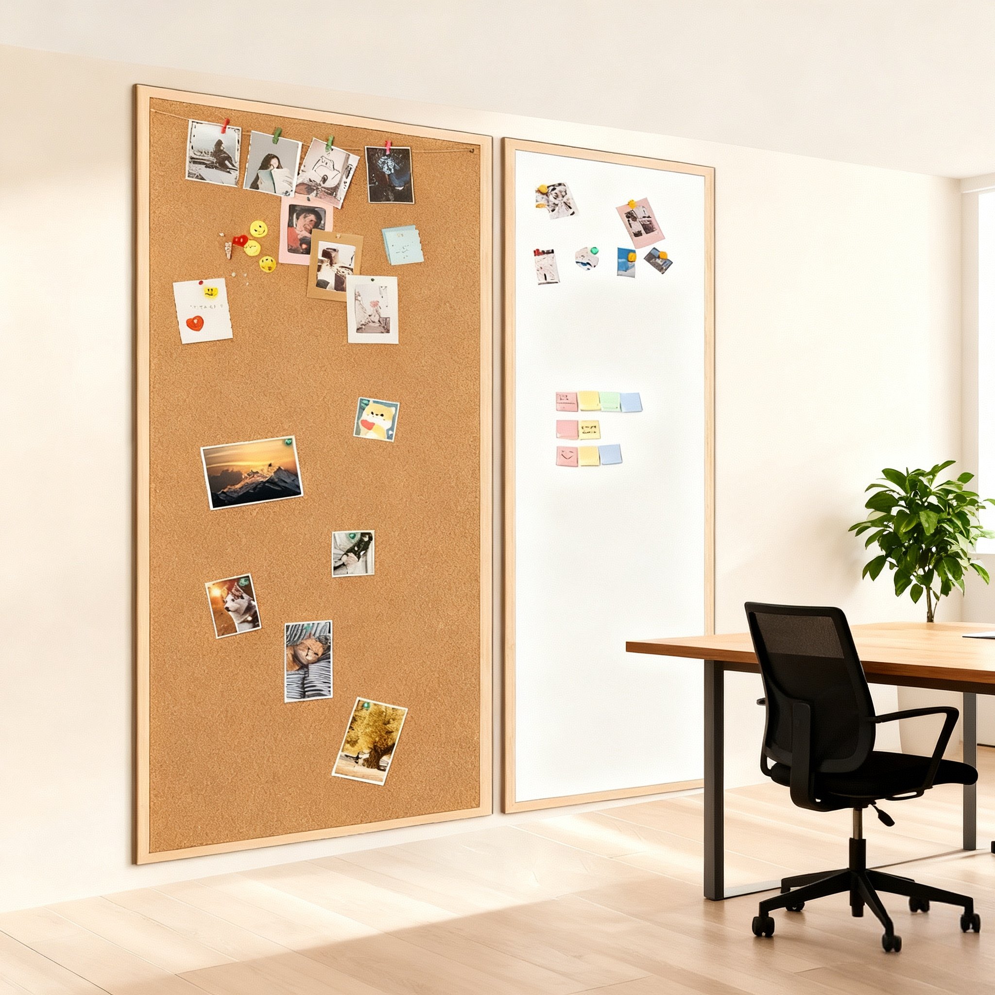 美斯特磁吸白板软木组合留言板计划板挂墙DIY照片墙儿童家用教学黑板墙可涂鸦墙贴成品大白板装饰木框定制,淘宝优惠券,粉丝福利购,淘宝优惠卷