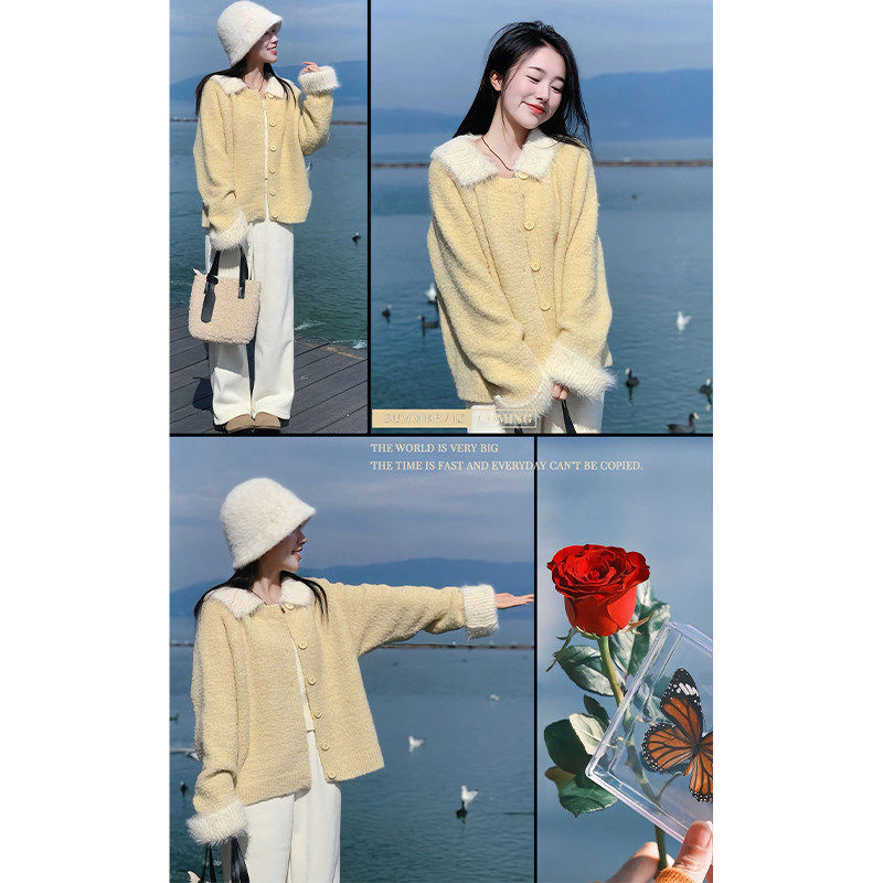 韩系温柔甜美冬装搭配一整套装女大码胖mm翻领保暖毛衣裤子两件套,淘宝优惠券,粉丝福利购,淘宝优惠卷