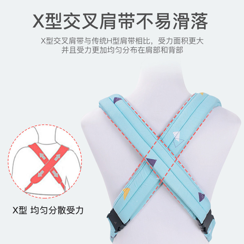 天而传统婴儿背带前抱式外出简易夏季透气网小孩宝宝娃广东四爪巾