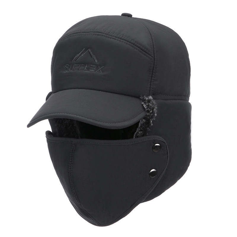 中老年男士雷锋帽冬季爸爸保暖骑车防风防寒帽加绒厚护耳东北棉帽,淘宝优惠券,粉丝福利购,淘宝优惠卷