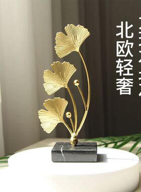 轻奢le北欧ar玄关新款大理石摆件