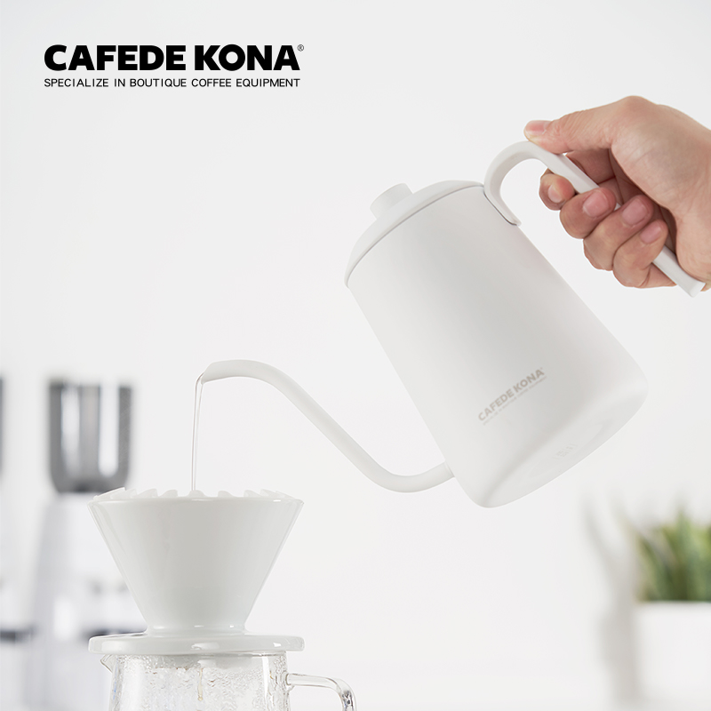 咖舶登&CAFEDE KONA Friday手冲咖啡壶 不锈钢简约滴滤细嘴壶