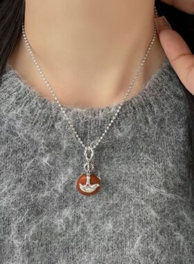 S925纯银天然蜡蜡金刚杵吊坠