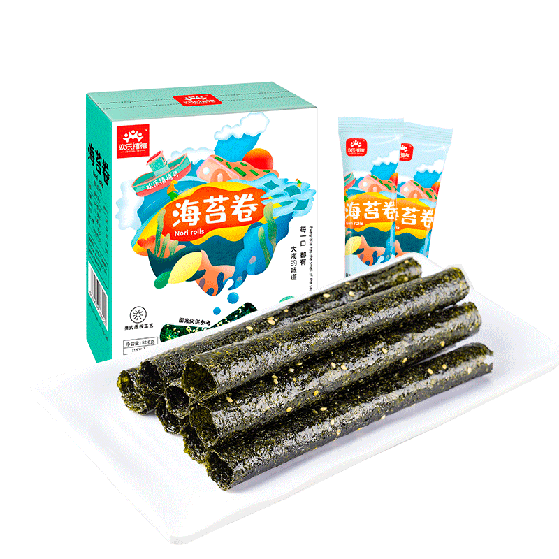 【主播力荐】海苔卷52.8 g香脆烤海苔 欢乐禧禧食品海苔系列