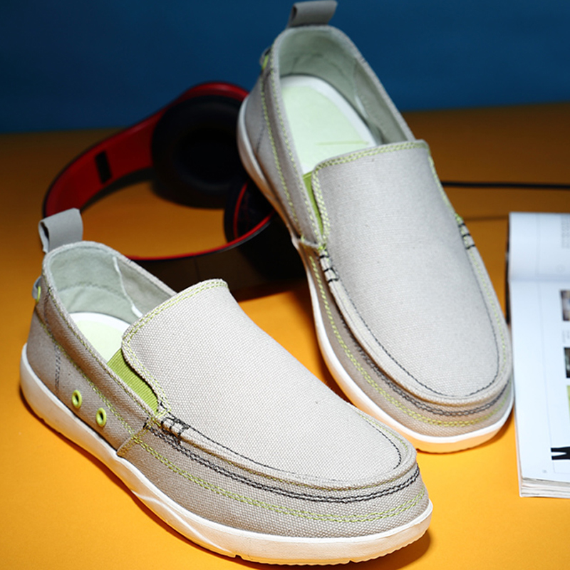 bursaipek旗舰店新款夏季老北京布鞋透气男士休闲帆布鞋低帮男鞋一脚蹬懒人鞋1