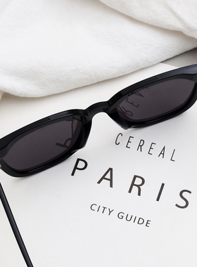 Aimee Song 杨千嬅同款复古方形超黑太阳镜男女通用遮阳墨镜板材