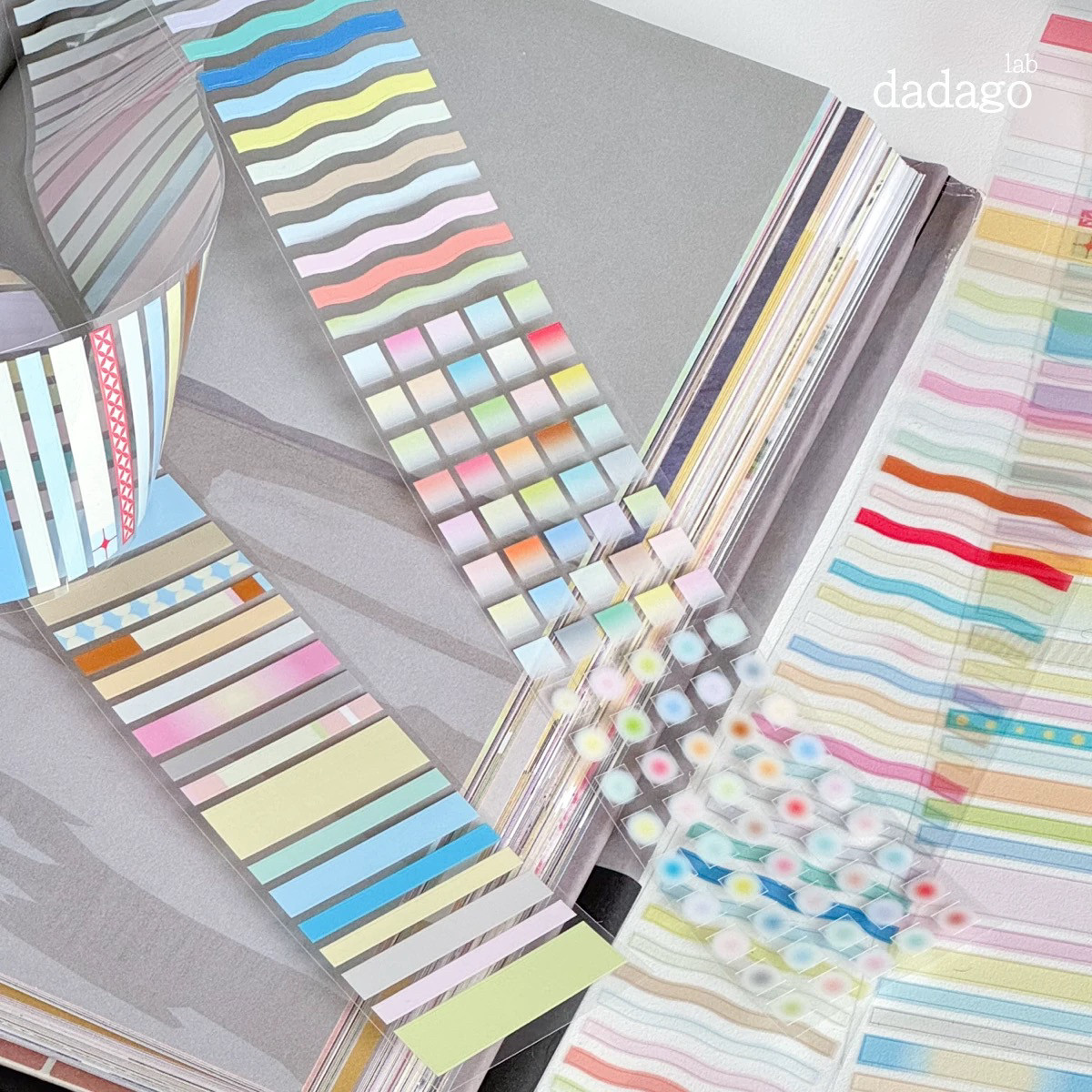 Dadagolab 分装基础装饰圆点拉条方块双透切膜箭头贴纸卷手帐装饰,淘宝优惠券,粉丝福利购,淘宝优惠卷