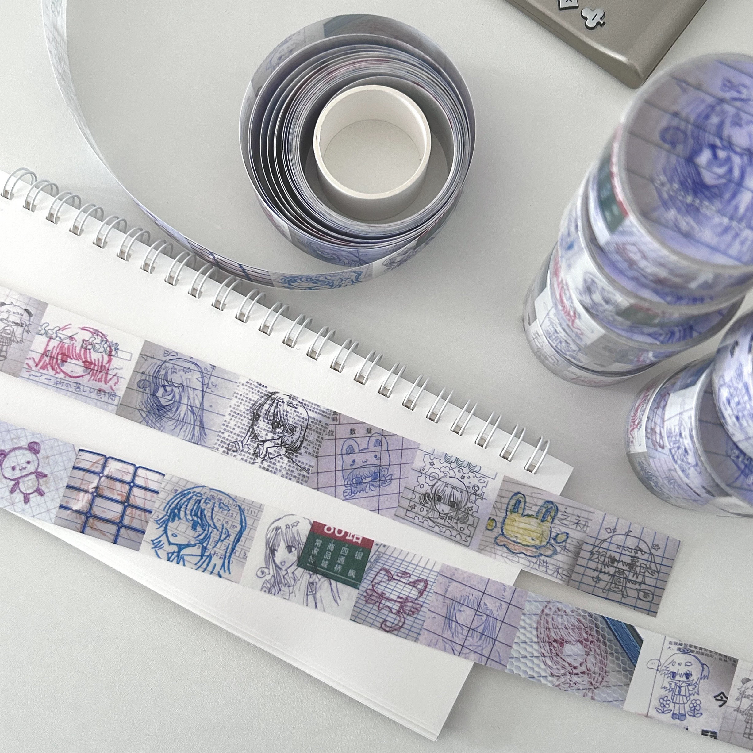 拟梦鱼分装合集县城千禧复古梦核和纸贴纸卷怪诞人物手帐素材装饰,淘宝优惠券,粉丝福利购,淘宝优惠卷