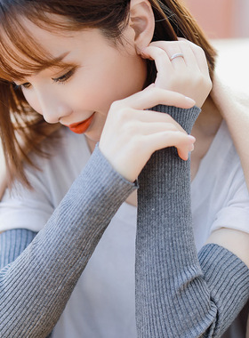 手套女秋冬针织羊绒露指保暖毛线