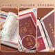 Thickened leather family document storage bag information loose leaf