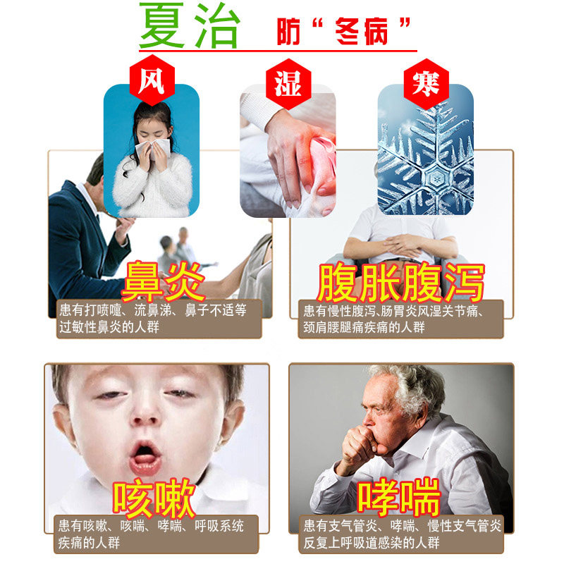 朱氏堂穴位贴冬病夏治成人儿童鼻炎咳嗽夏季三伏天三伏贴压力敷贴