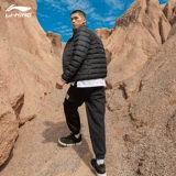 Li Ning, короткий зимний пуховик, ветрозащитный удерживающий тепло легкий и тонкий утепленный спортивный костюм, коллекция 2021, утиный пух