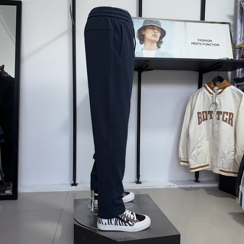 jj男士春夏秋纯棉卫裤宽松休闲百搭平口帅气小直筒运动裤长裤 - 图1