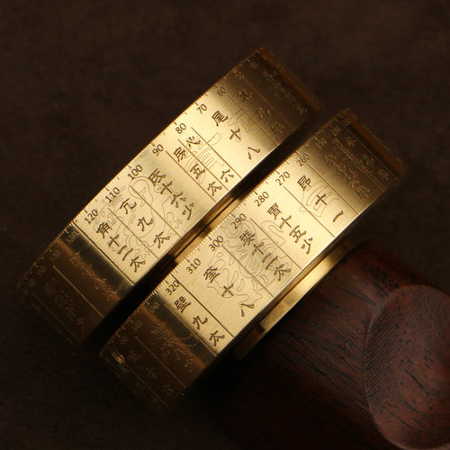 再唐指南针风水罗盘指尖陀螺罗经太极八卦周易64卦解压玩具纯黄铜 - 图1