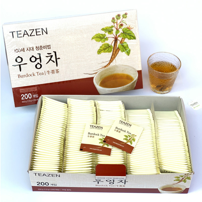 上海costco韩国进口TEAZEN牛蒡茶决明子泡茶袋冲饮茶包1g*200袋装_虎窝淘
