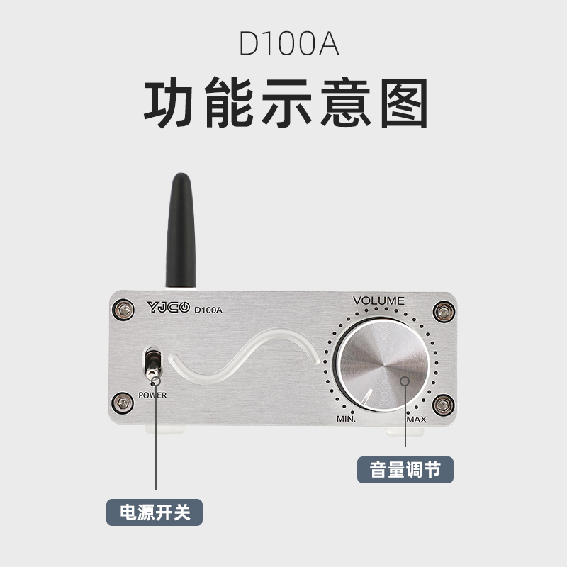 D100A 双芯片TPA3116双声道大功率数字蓝牙5.0 发烧家用HiFi功放 - 图1