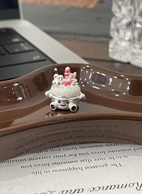 足银999纯银小蛋糕吊坠可爱小众小熊花园蛋糕送女友闺蜜生日礼物
