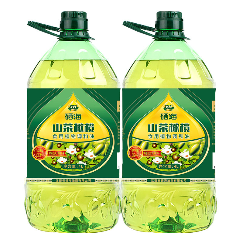 硒海山茶橄榄油食用油植物调和油 4L*2桶色拉油家用-图2