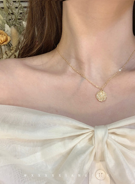 「月下山茶花」气质项链~