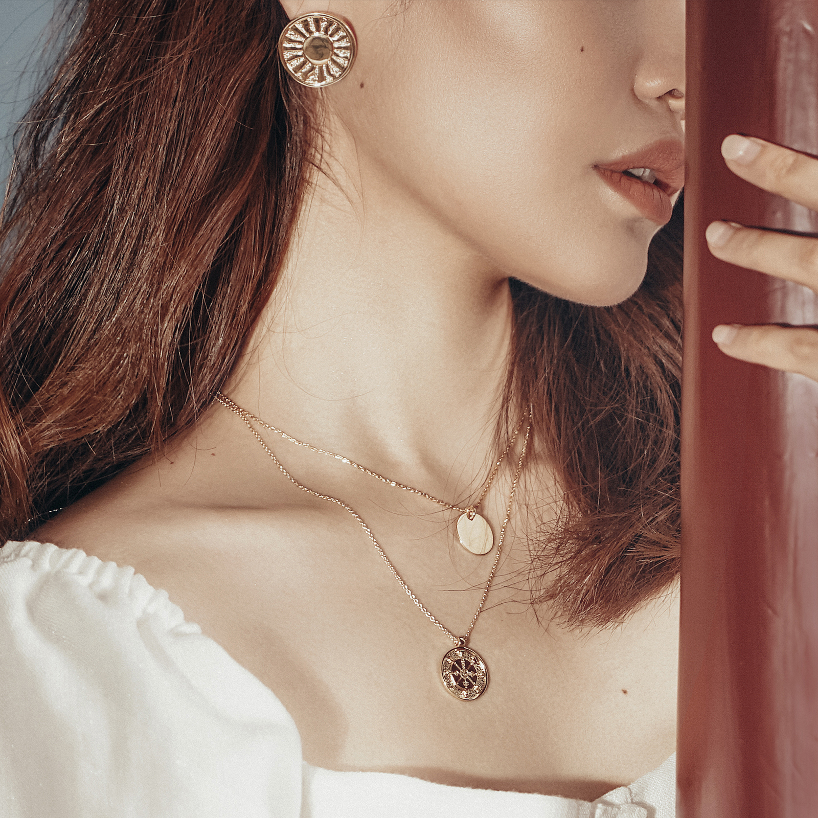 镀金命运之轮项链欧美简约钱钱长链女饰品 塔罗牌系列 OOK 18K 镀金命运之轮项链欧美简约钱钱长链女饰品 塔罗牌系列 OOK 18K