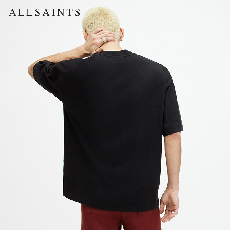 ALLSAINTS男士时尚短袖T恤别致印花宽松2024年春夏新款MG536Z-图1