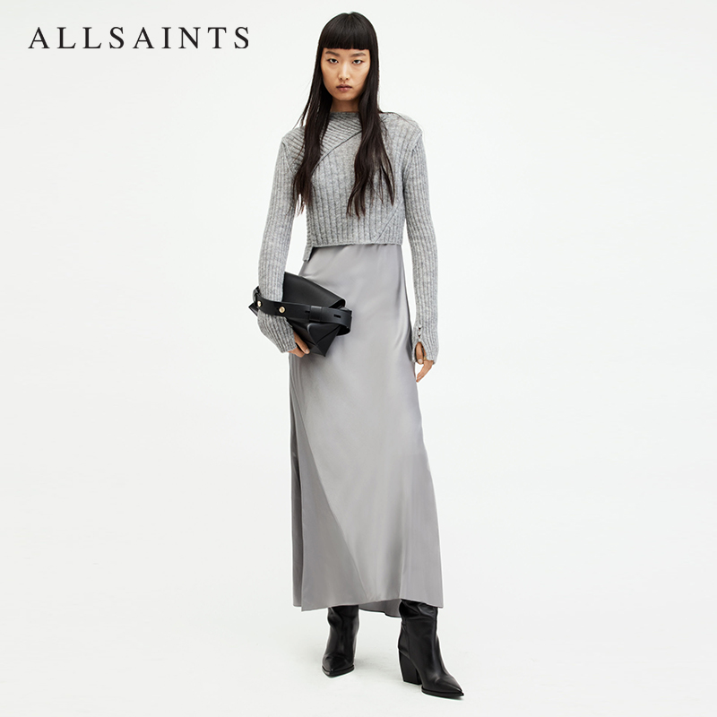 ALLSAINTS女士针织连衣裙2件套羊毛衫吊带裙2024年夏季新款W210DA